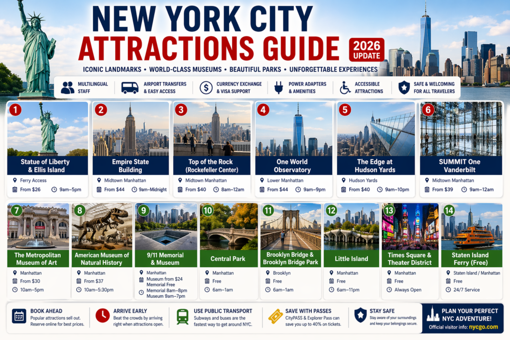 New York City Attractions Guide 2026